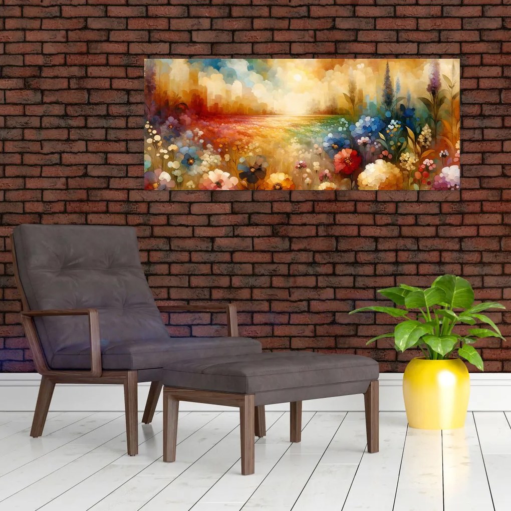 Kép - Színes rét (120x50 cm)