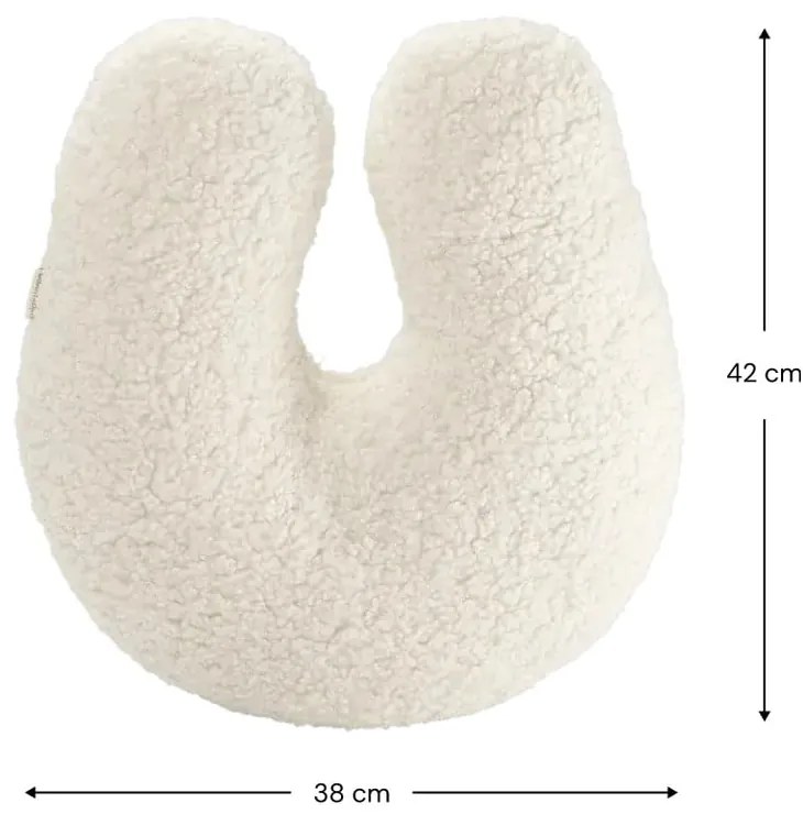 Krémszínű buklé párna gyerek kanapéhoz U – Wigiwama