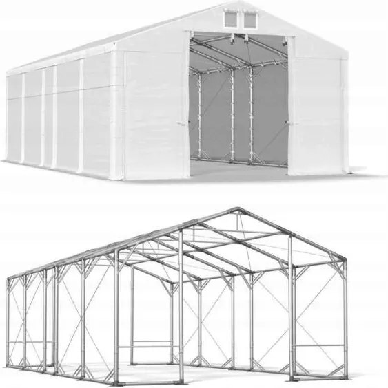 Kereskedelmi pavilon sátor 6x9m [3m] Acél Das 620 Pp
