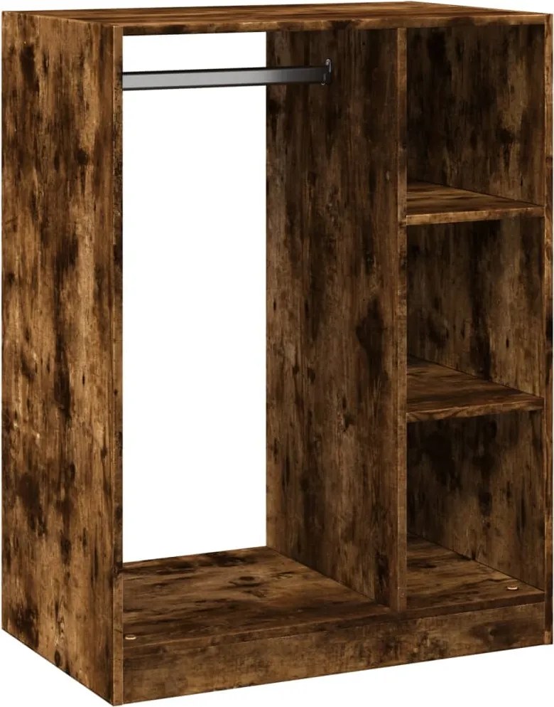 vidaXL füstös tölgy színű szerelt fa ruhásszekrény 77 x 48 x 102 cm