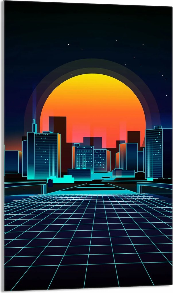 Üveg Vágódeszka 30x52 Város a Konyhában