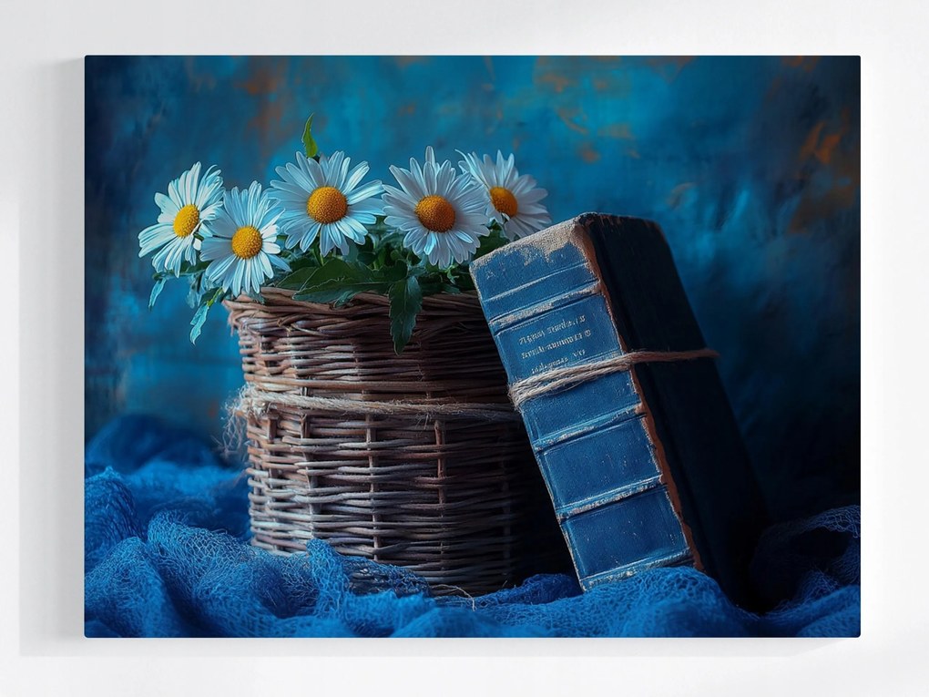 Poszter Könyv Bölcsesség Tudás Virágok Margaréta Kosár 80x60