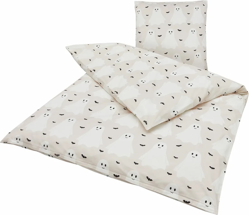 Gyerek pamut ágyneműhuzat GHOSTIE bézs Ágyneműhuzat mérete: 80 x 80 cm | 135 x 200 cm