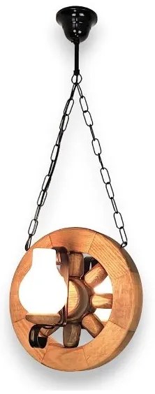 Brilagi - Csillár láncon ROATA 2xE14/40W/230V bükkfa