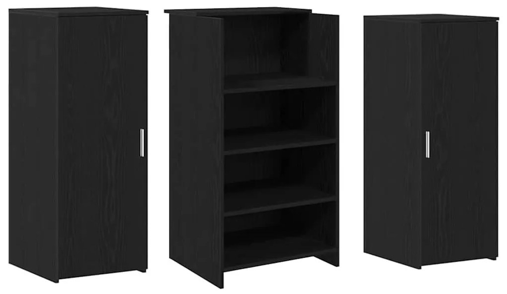 recepciós pult fekete tölgyszínű 135x50x103,5 cm szerelt fa