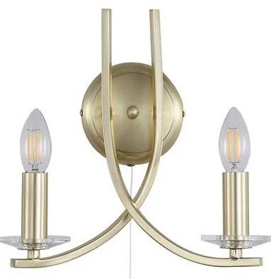 Searchlight 4162-2SB - ASCONA fali lámpa 2xE14/60W/230V