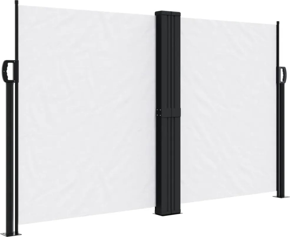 vidaXL fehér behúzható oldalsó napellenző 140x1200 cm
