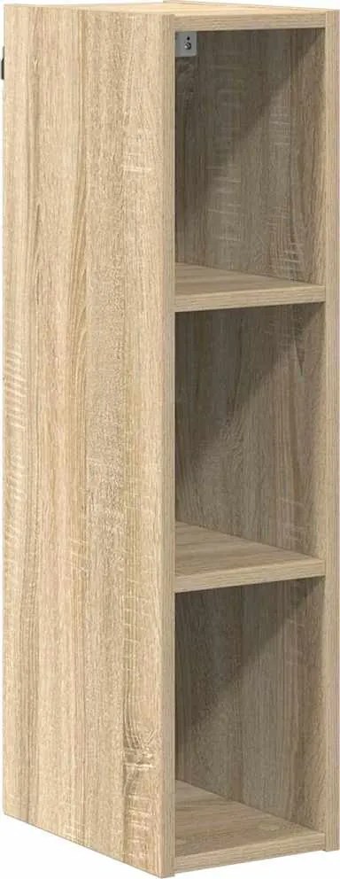 vidaXL Függő szekrény tárolóval Sonoma tölgy 20 x 29,5 x 80 cm Faanyag