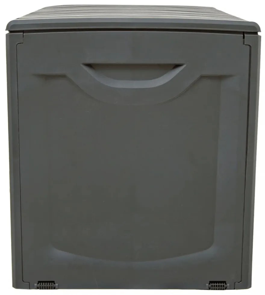 fekete polipropilén tárolóláda 118 x 53 x 57 cm