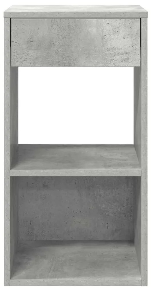 betonszürke éjjeliszekrény fiókkal 35x34x66,5 cm