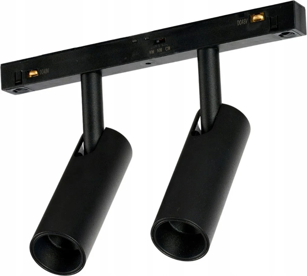 Dupla Led spot lámpa 2x7W mágneses sínvezetékekhez 1F/3