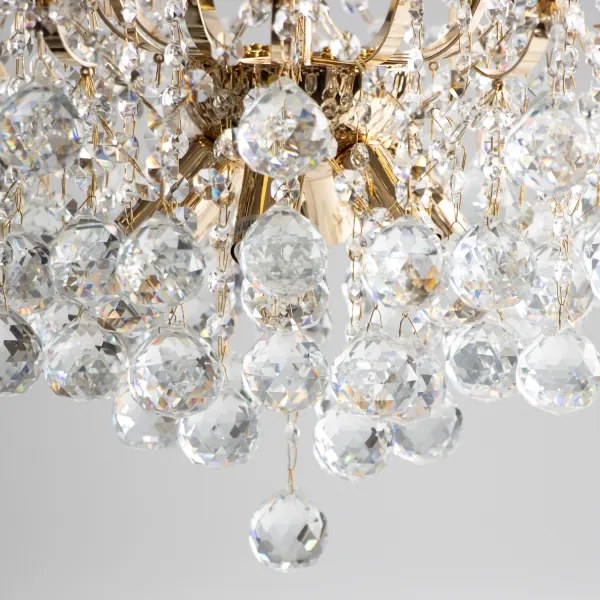 Brilagi - Felületre szerelhető csillár CRYSTAL 6xE14/60W/230V arany