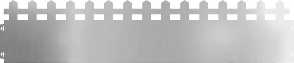 vidaXL Gyepszegélyek 10 pcs Ezüst 103 x 0,05 x 22 cm Horganyzott acél