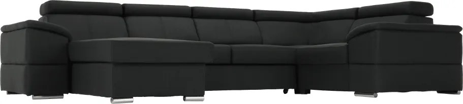 Ülőgarnitúra, sötétszürke, balos kivitel, SEGORIA ROH U