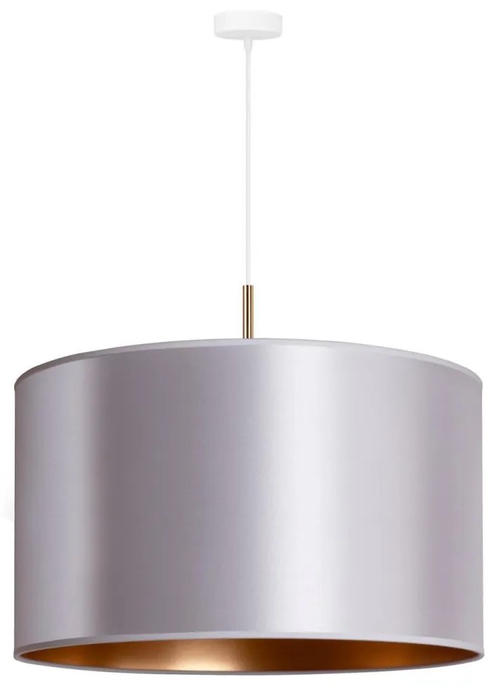 Duolla Duolla - Csillár zsinóron CANNES 1xE27/15W/230V á. 50 cm ezüst/réz DU602327