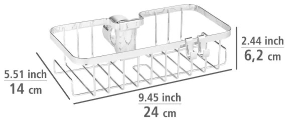 WENKO 25678100 - FLORESTA kosár 24x14 cm, ezüstszínű