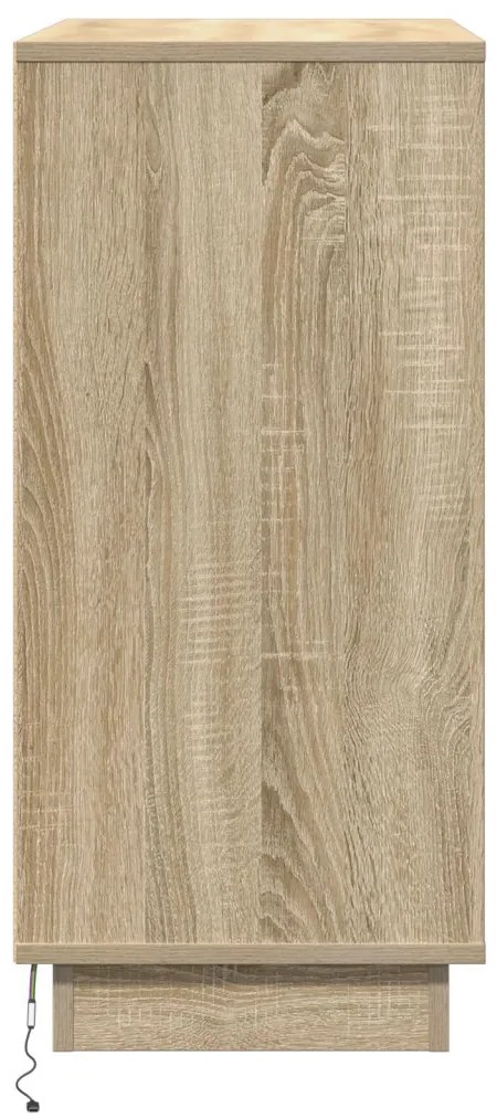 Éjjeli Asztal LED-del Sonoma Tölgy 71x34,5x75 cm Műanyag