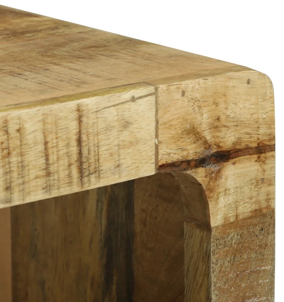 TV szekrény 80x30x25 cm Tömör fa Durva mangó