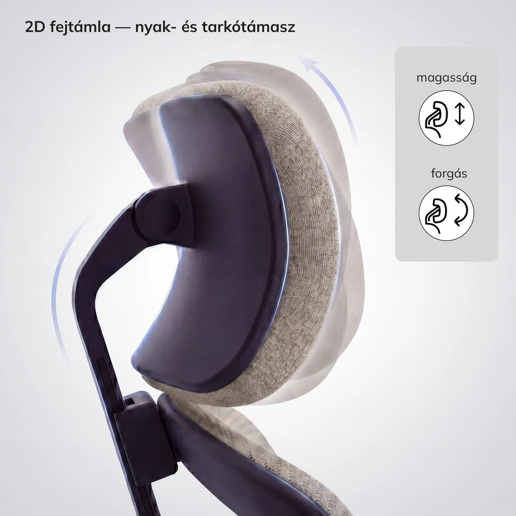 Ergonomikus irodai szék világos bézs AXIS