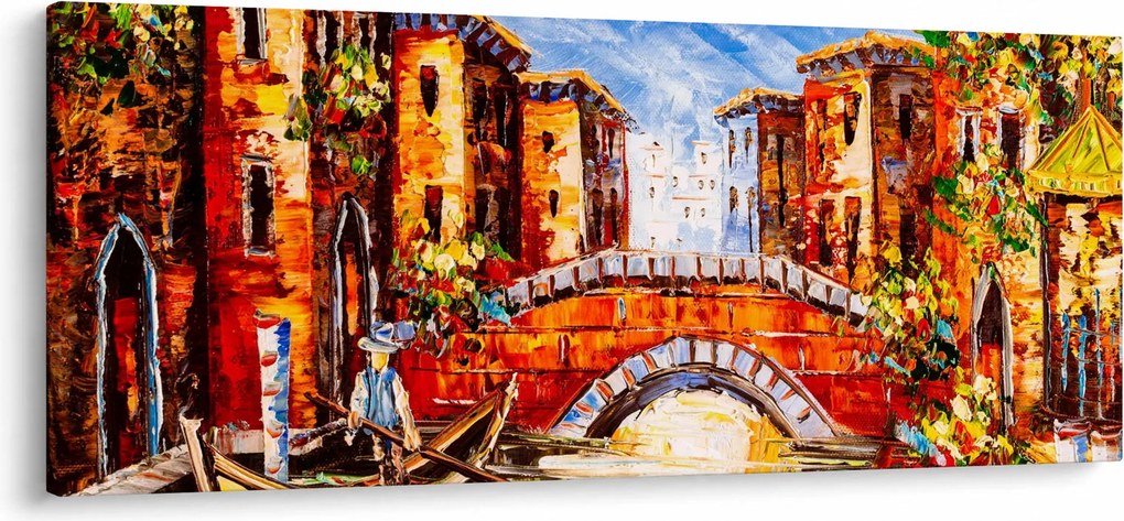 Kép - Olajfestmény a városról III. (120x50 cm)