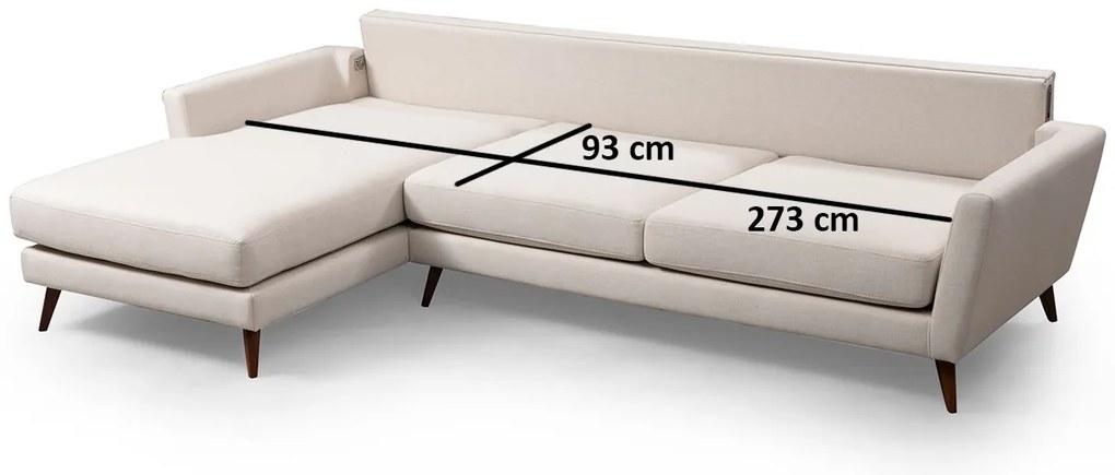 Sarokkanapé  Monica (B) (bézs + barna). 1072251