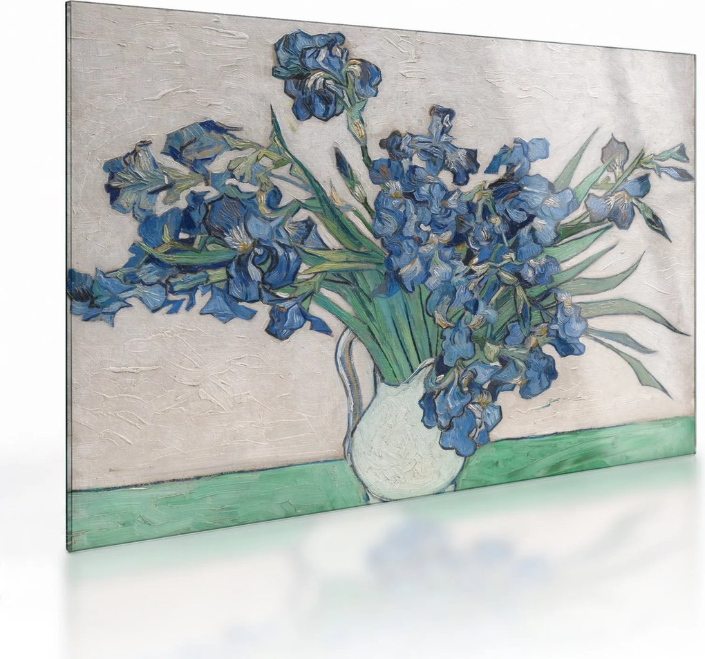 Üveg kép - Vincent van Gogh, Irises, reprodukciók (70x50 cm)
