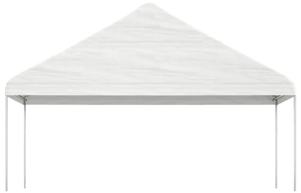 fehér polietilén pavilon tetővel 6,69 x 5,88 x 3,75 m