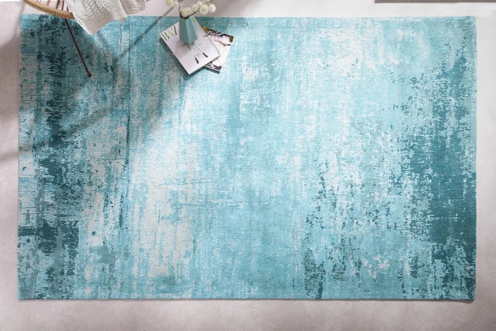 Design szőnyeg Rowan 240 x 160 cm türkiz-bézs