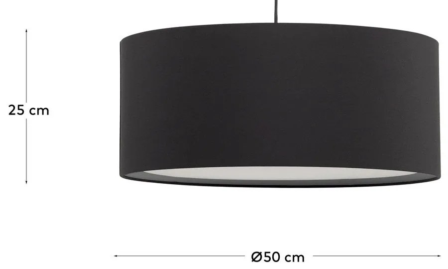 Fekete lámpabúra ø 50 cm Santana – Kave Home