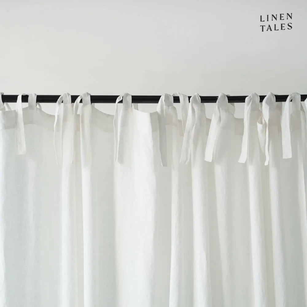 Night Time fehér vászonfüggöny, 250 x 140 cm - Linen Tales