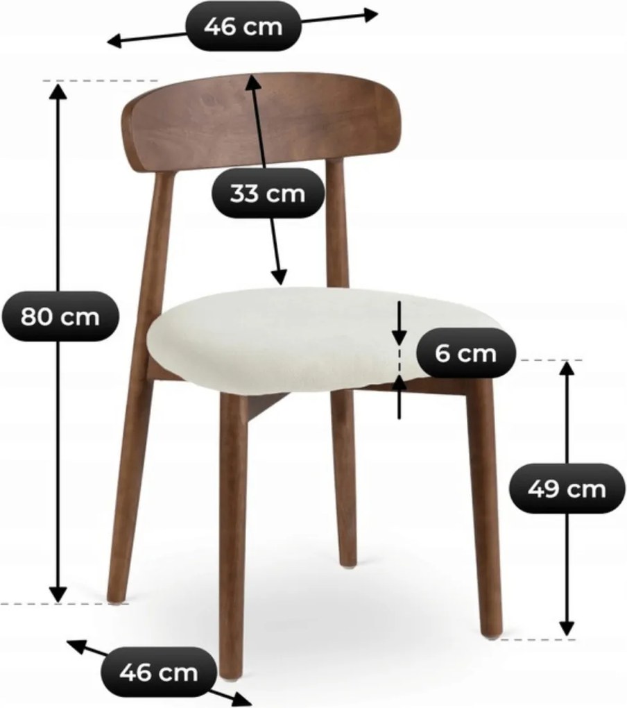 Szék dió/bézs színben ALVIN