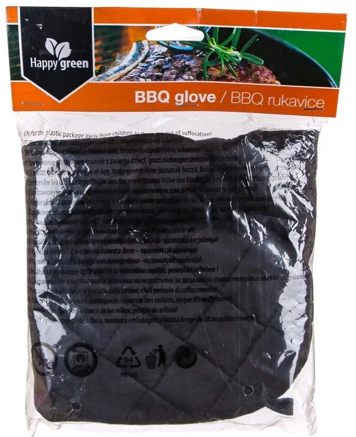Happy Green Grilling Gloves BBQ, black