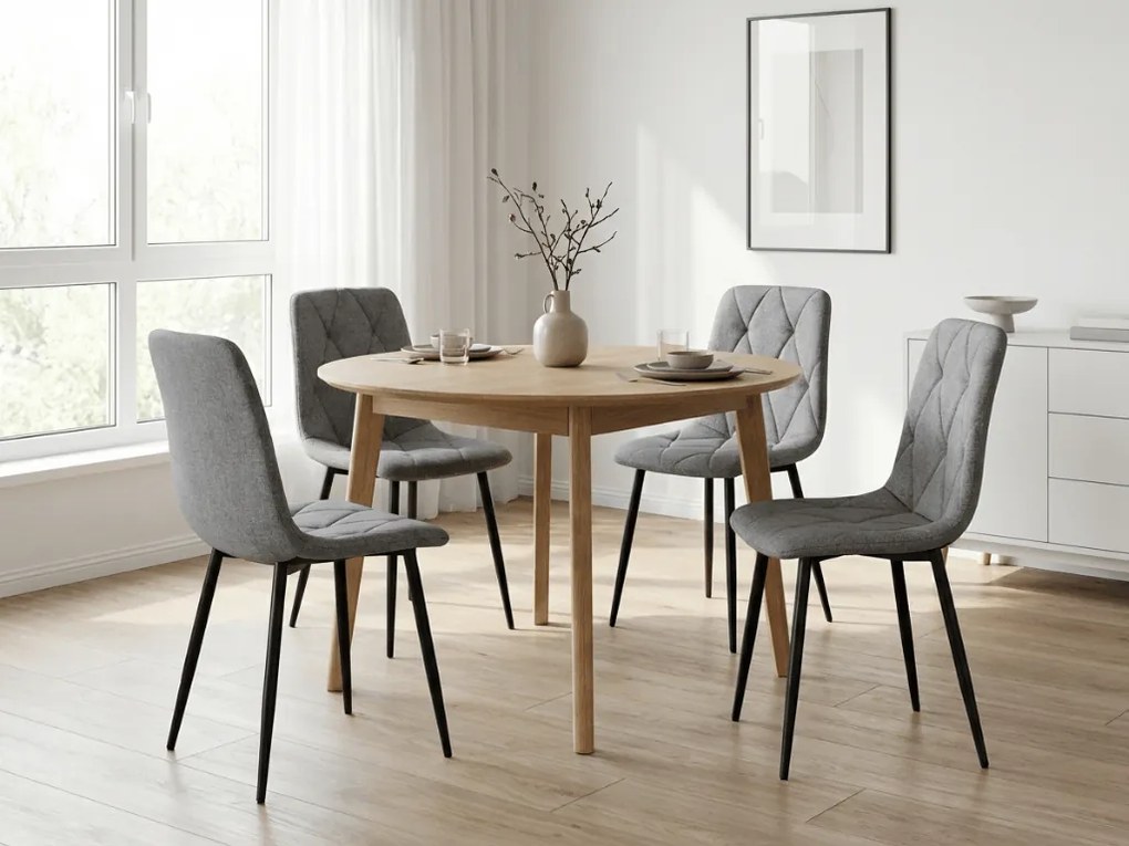 Szürke LIBRA PLATINUM GREY szék fekete lábakkal