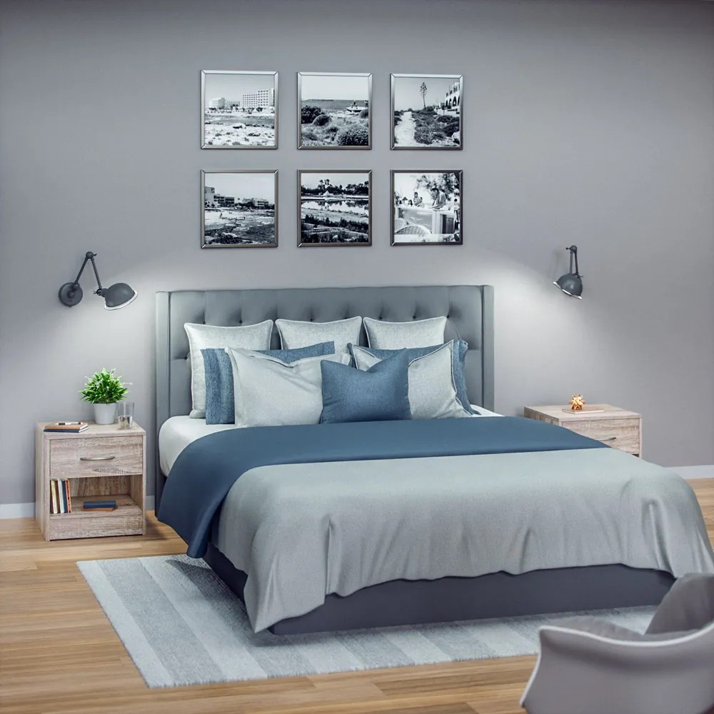 Casaria® Kiel éjjeliszekrény 41x39x28 cm - tölgy