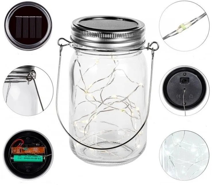 VOLTRONIC Napelemes világítás lámpa 4 db 20 LED