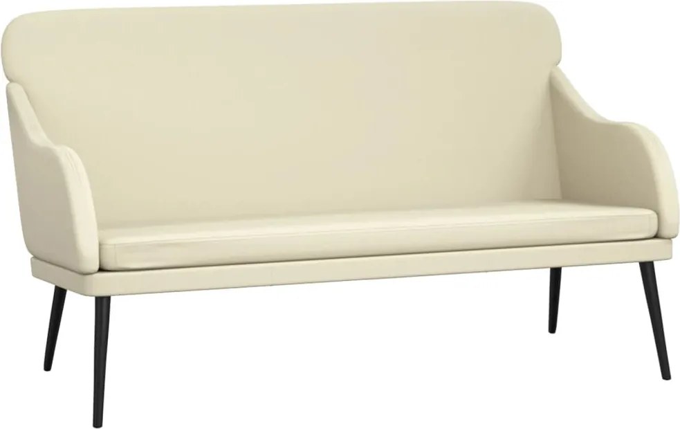 vidaXL krémszínű műbőr pad 110 x 76 x 80 cm