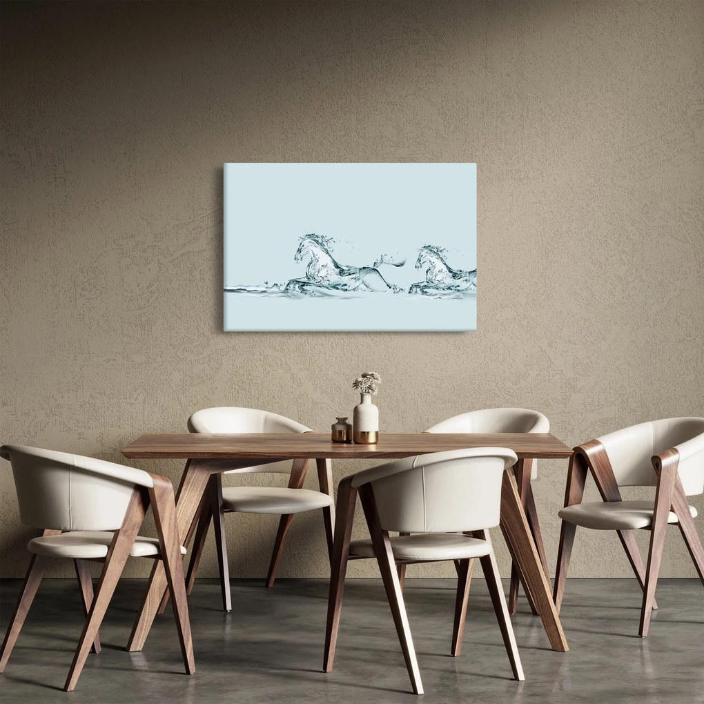 Kép - Vízcseppekből álló lovak (90x60 cm)