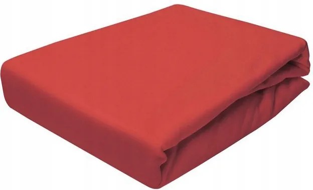 Gumis Jersey Lepedő 90X200 Piros