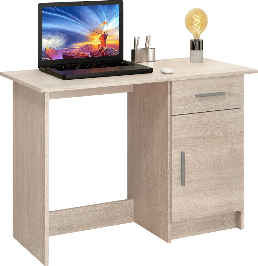 Univerzális PC asztal, sonoma tölgy, SIRISS NEW