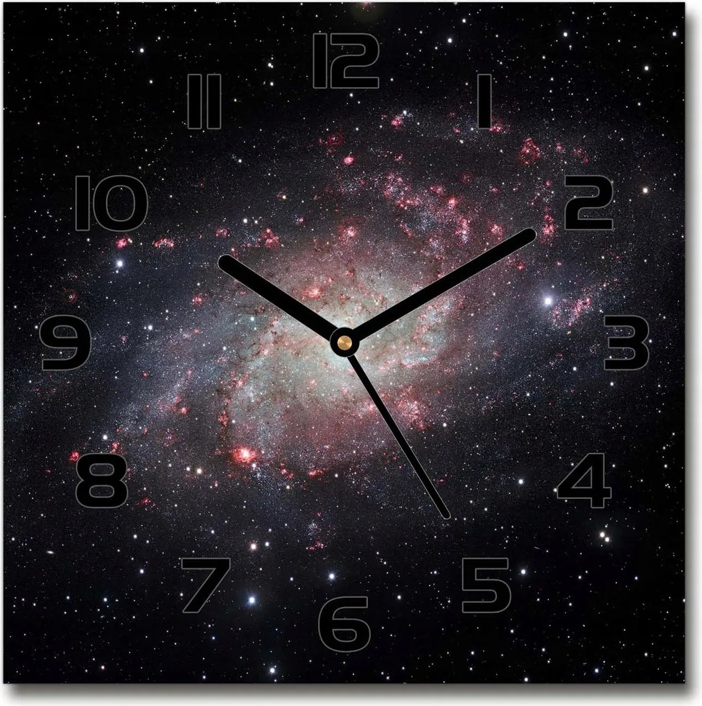 Üveg falióra szögletes köd 30x30 cm