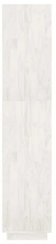 fehér tömör fenyőfa könyvszekrény/térelválasztó 80x35x167 cm