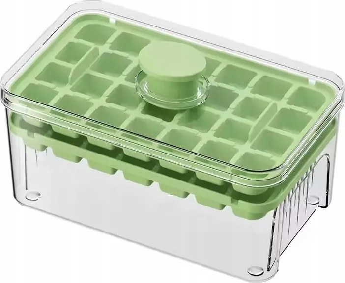 Kocka 2in1 Jégkocka Forma Jégtároló Doboz