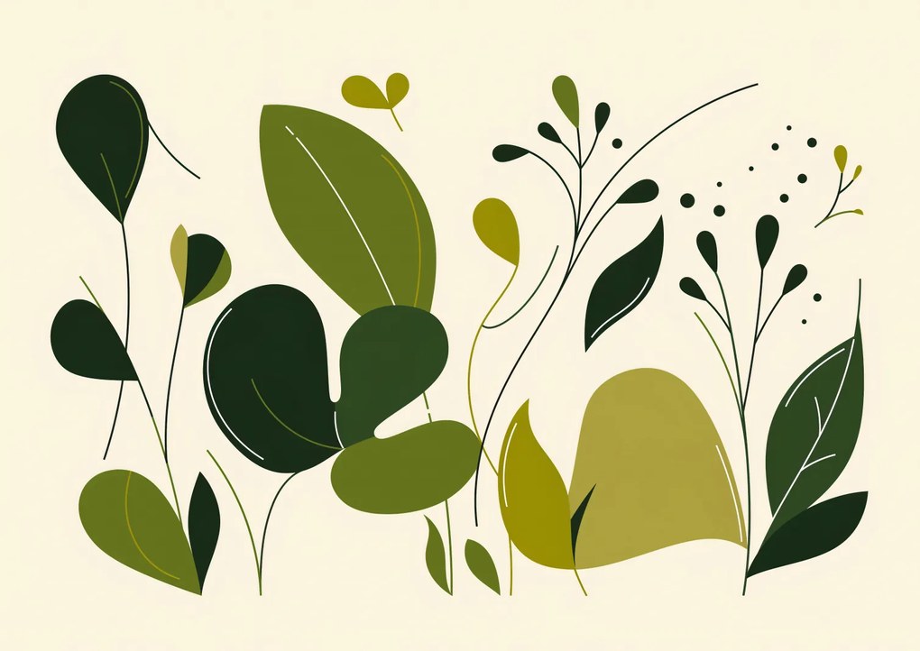 Poszter 42x29,7cm Friss levelek