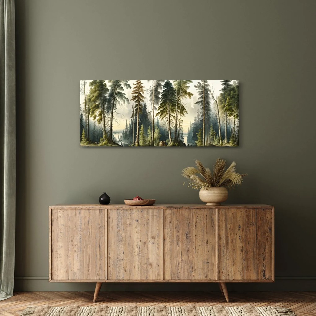 Kép - Szüreti táj az erdők (120x50 cm)