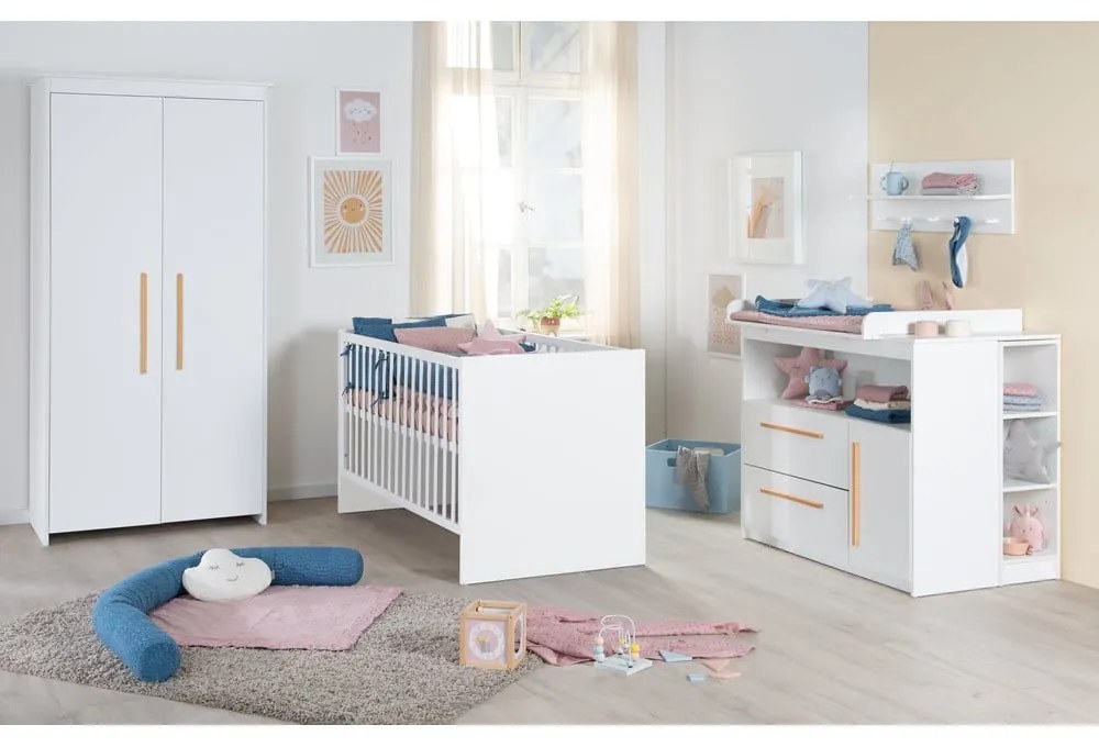 Fehér gyerek ruhásszekrény 96x190x50 cm Lilo – Roba