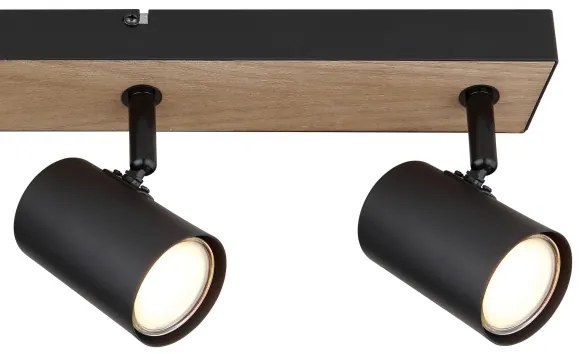 Globo 57911-4BW - Spotlámpa ROBBY 4xGU10/35W/230V fekete/barna