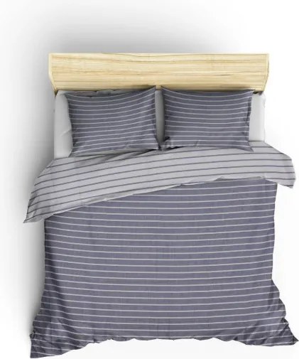 Bamboo bambusz-pamut szatén dupla ágyneműhuzat garnitúra 200 × 220 cm, kék