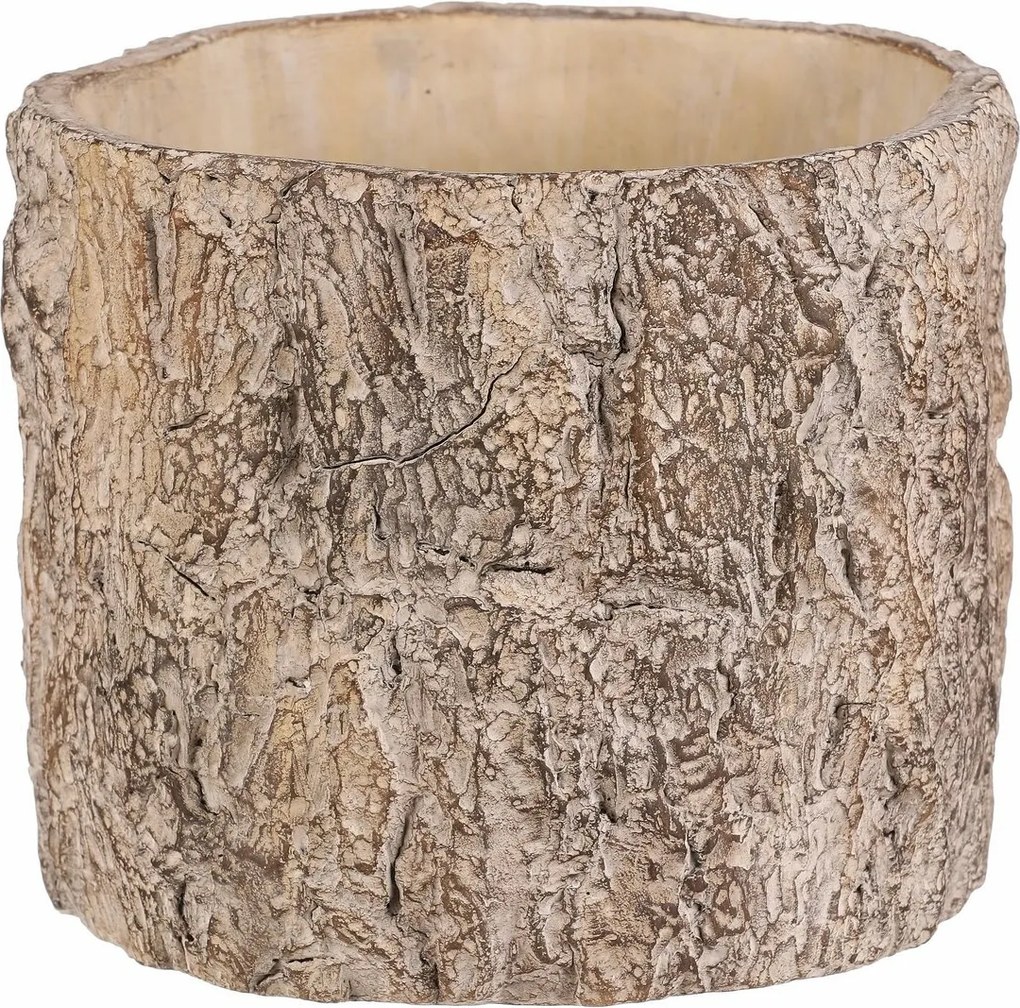 Virágcsomagolás fa kérget utánzó, 19,5 x 19,5 x 17 cm, beton, 19,5 cm