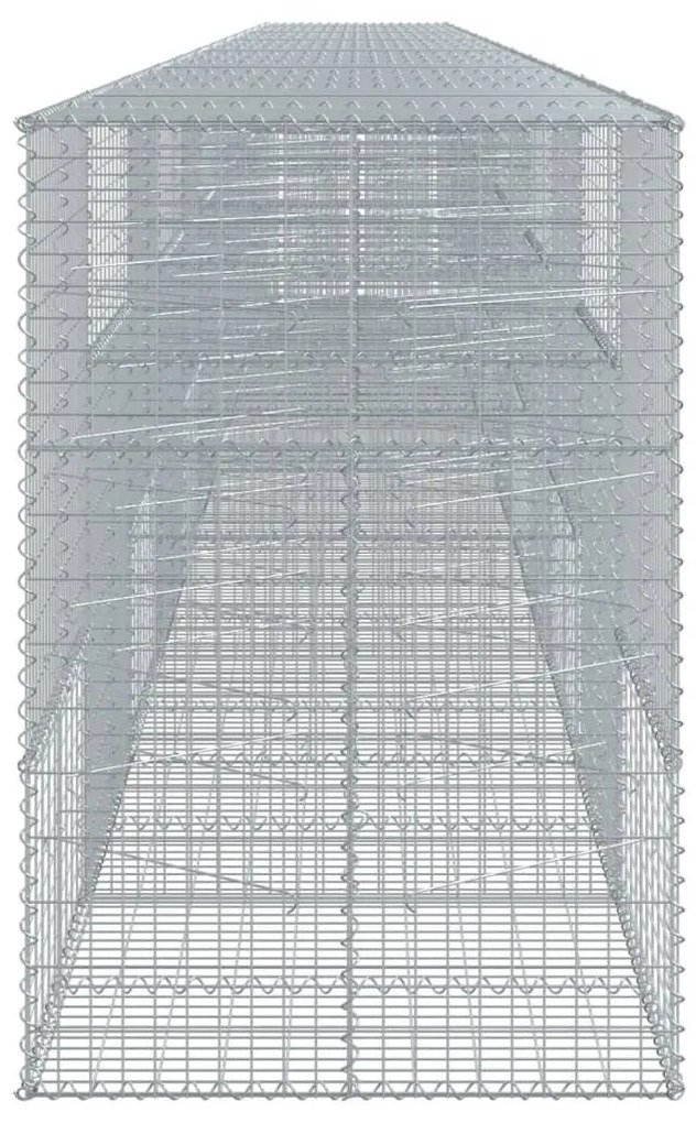 horganyzott vas gabion kosár fedéllel 1200 x 100 x 150 cm