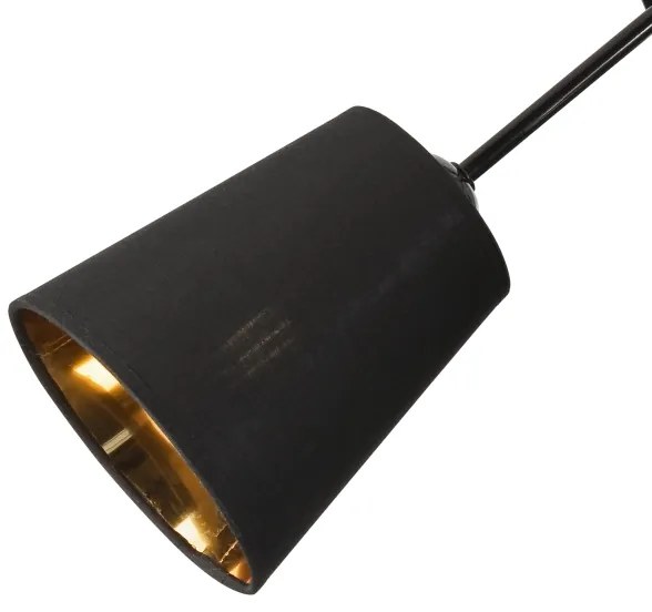 Csillár rúdon IRMA 3xE27/15W/230V fekete